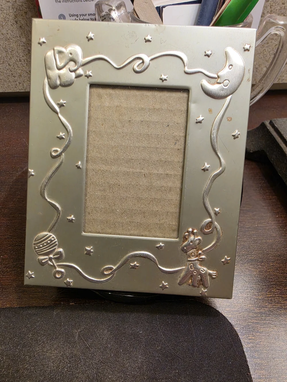 AMD Silver Baby Moon & Animal Decorative Photo Frame